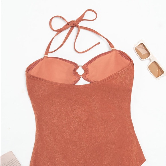NEW Cupshe Brook O-Ring Halter Cut-Out One Piece Swimsuit - Picture 6 of 13